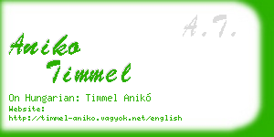 aniko timmel business card